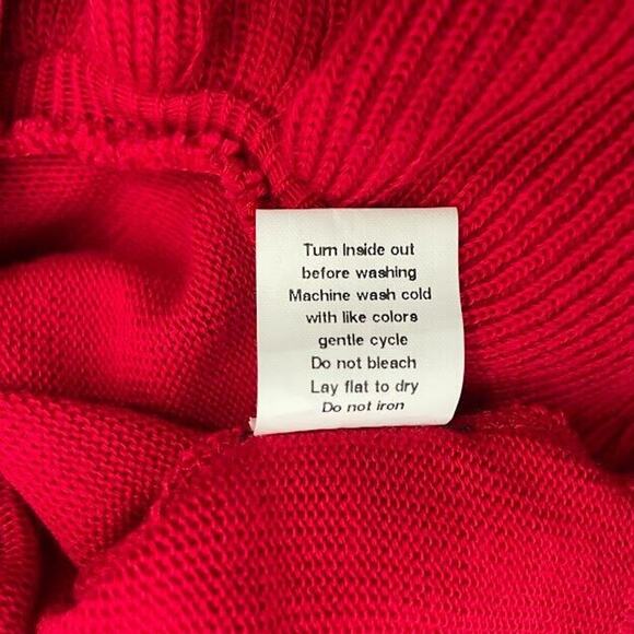 Notations Ruffled Shrug Petite Size Large Christmas Red Holiday Bolero Cardigan - Picture 8 of 10